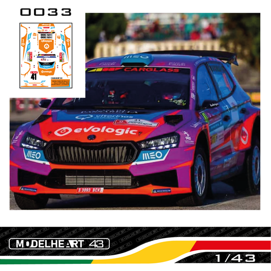 Decalque Skoda Fabia RS RALLY2 - Armindo Araújo