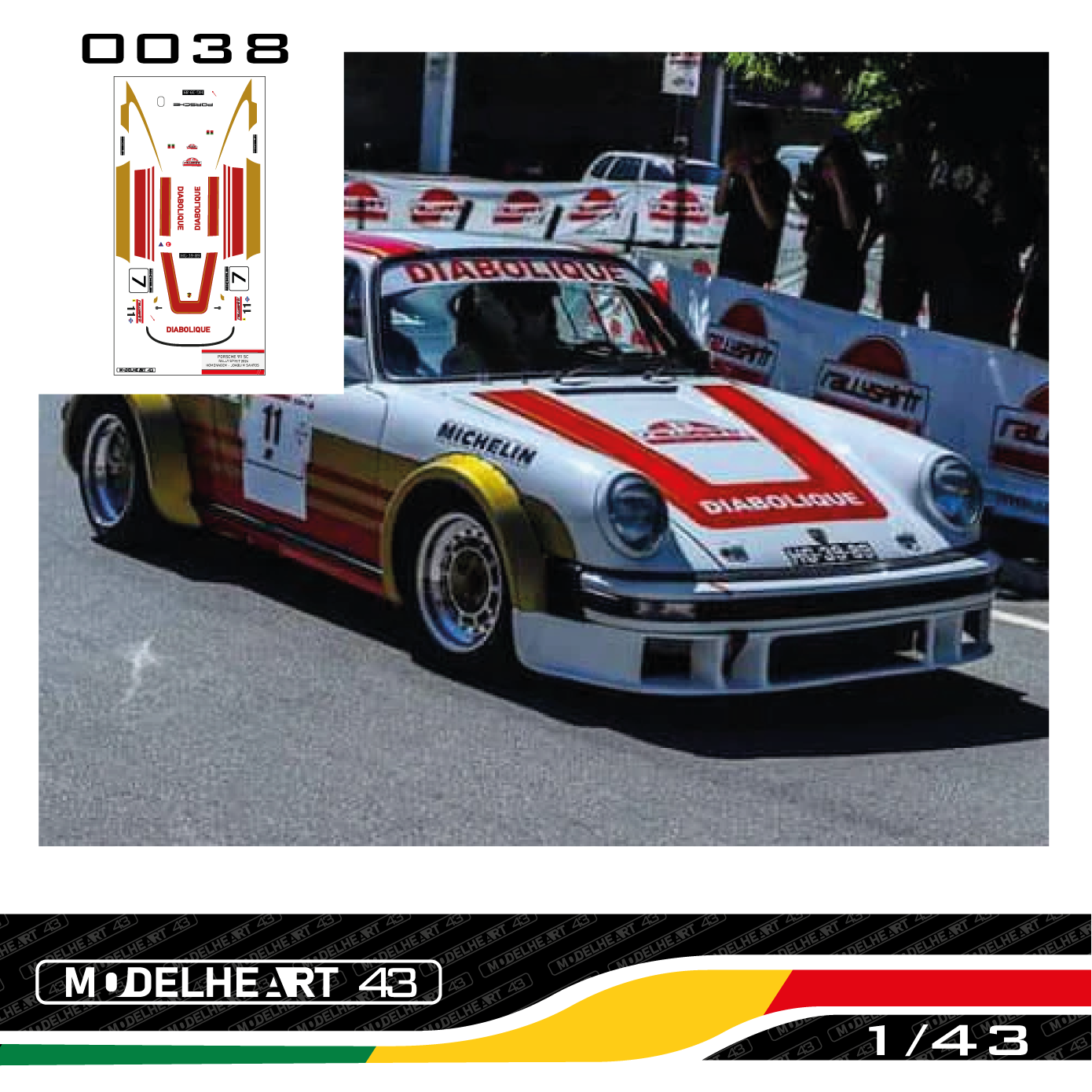 Decalque Porsche 911 Sc Diabolique- Homenagem Joaquim Santos