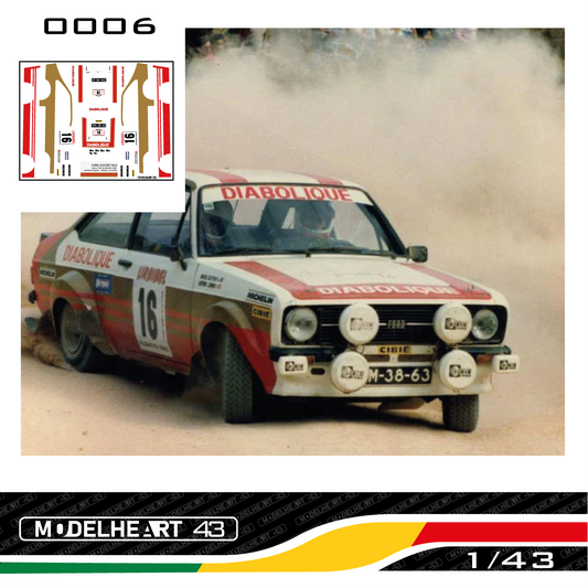 Decalque Ford Escort Mk2 Diabolique- Antonio Zanini