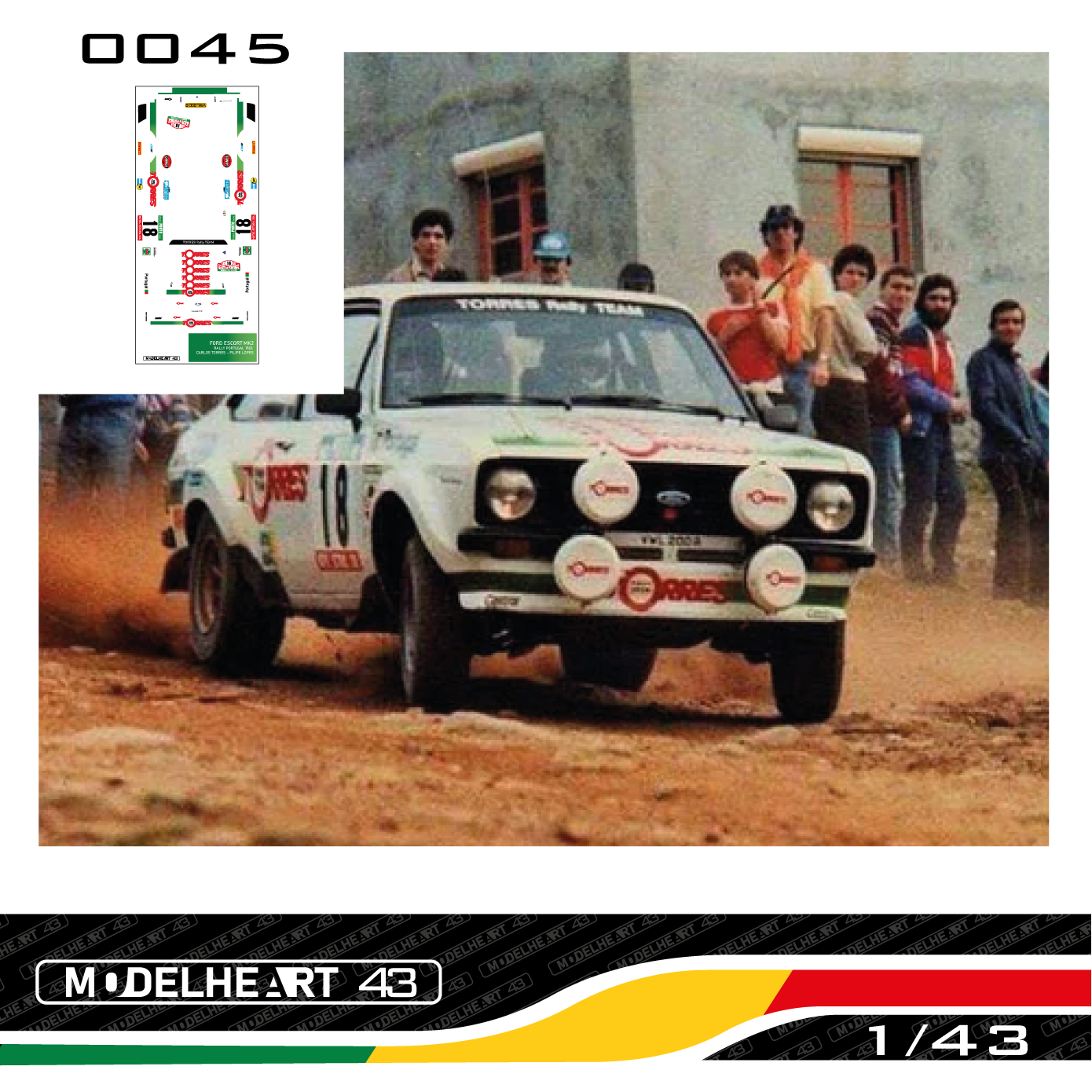 Decalque Ford Escort Mk2 - Carlos Torres