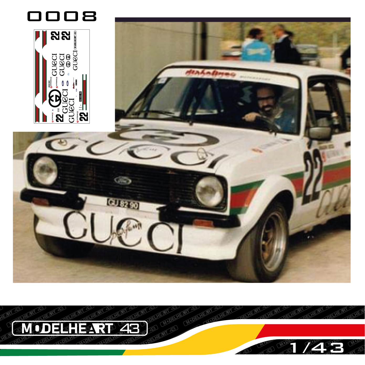 Decalque Ford Escort MK2 - Joaquim Santos - Joaquim Bessa