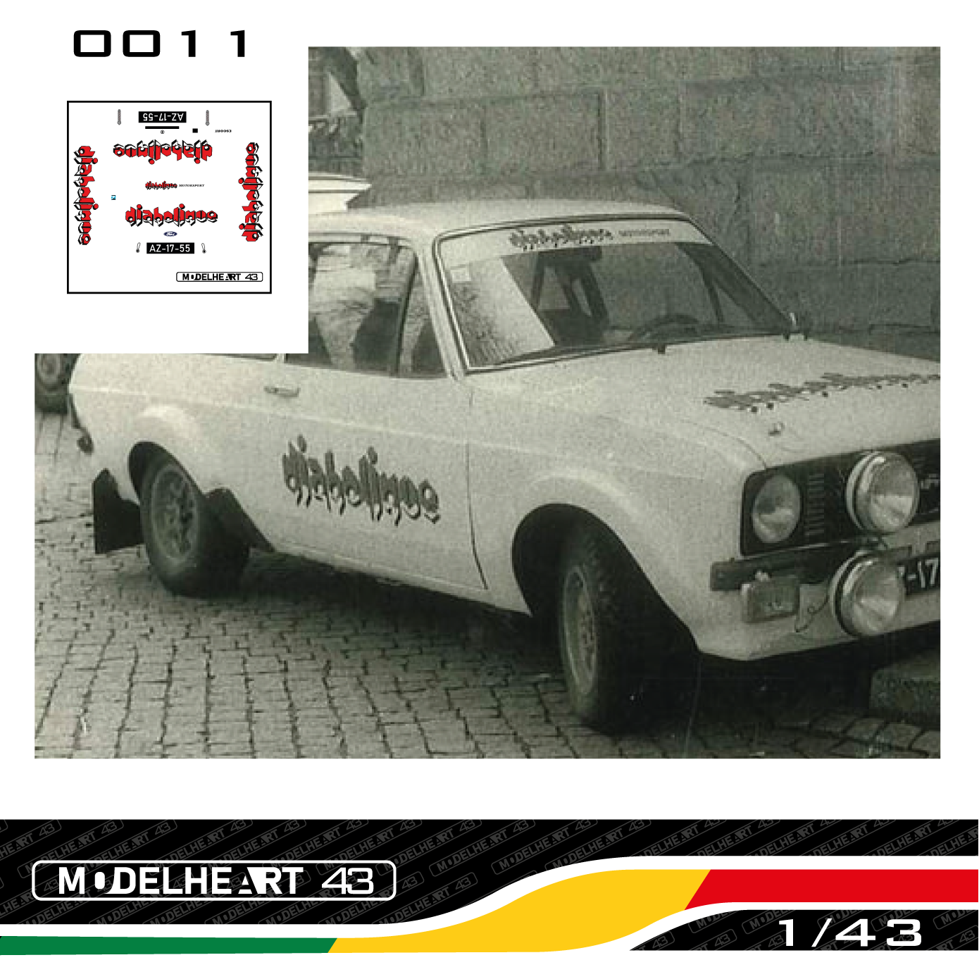 Decalque Ford Escort Mk2 - Diabolique Team