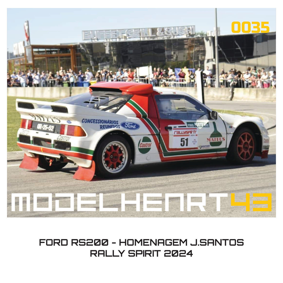 DECALQUE - FORD RS200 - 1/43